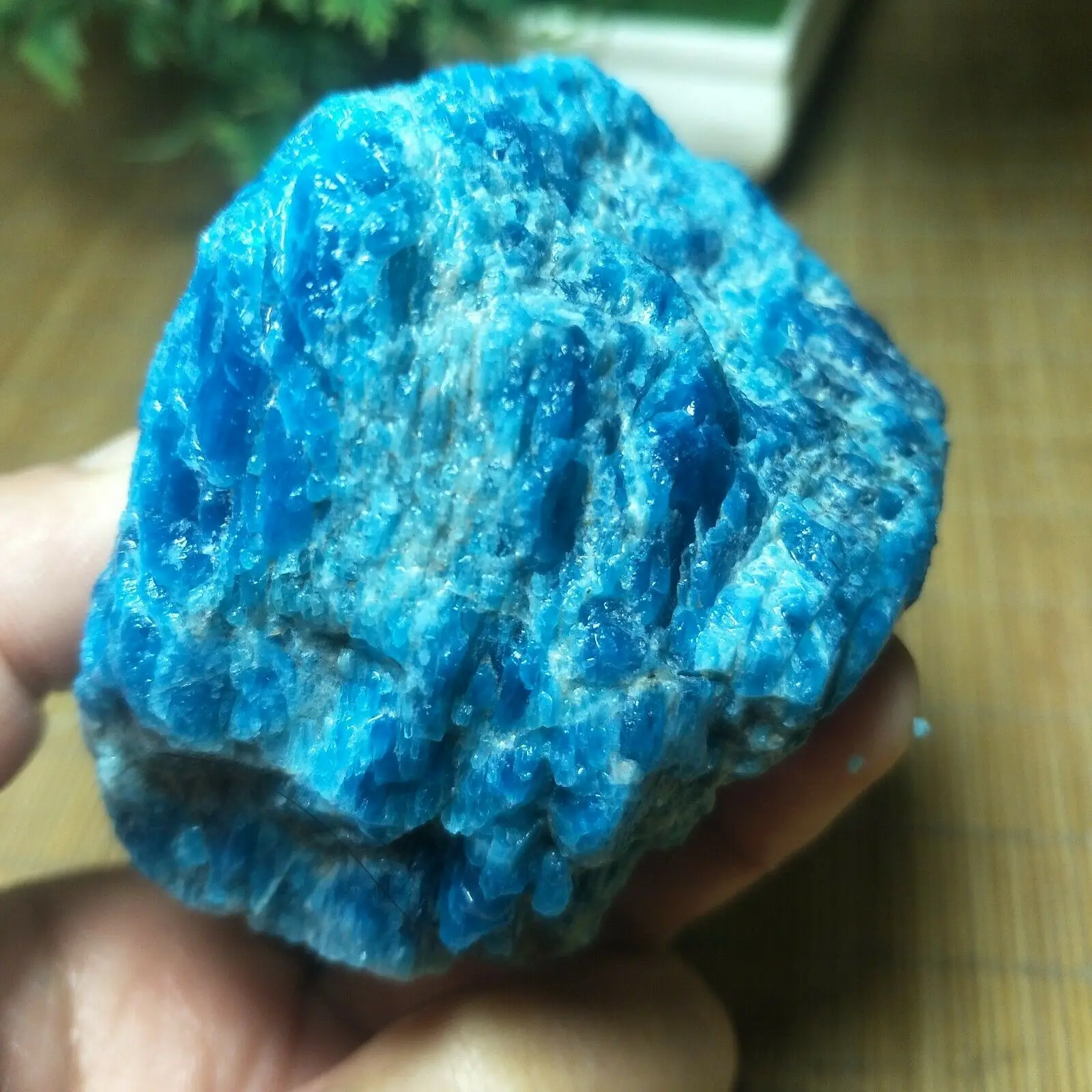 

Natural Raw Blue Apatite Mineral Stone Specimen Reiki Healing