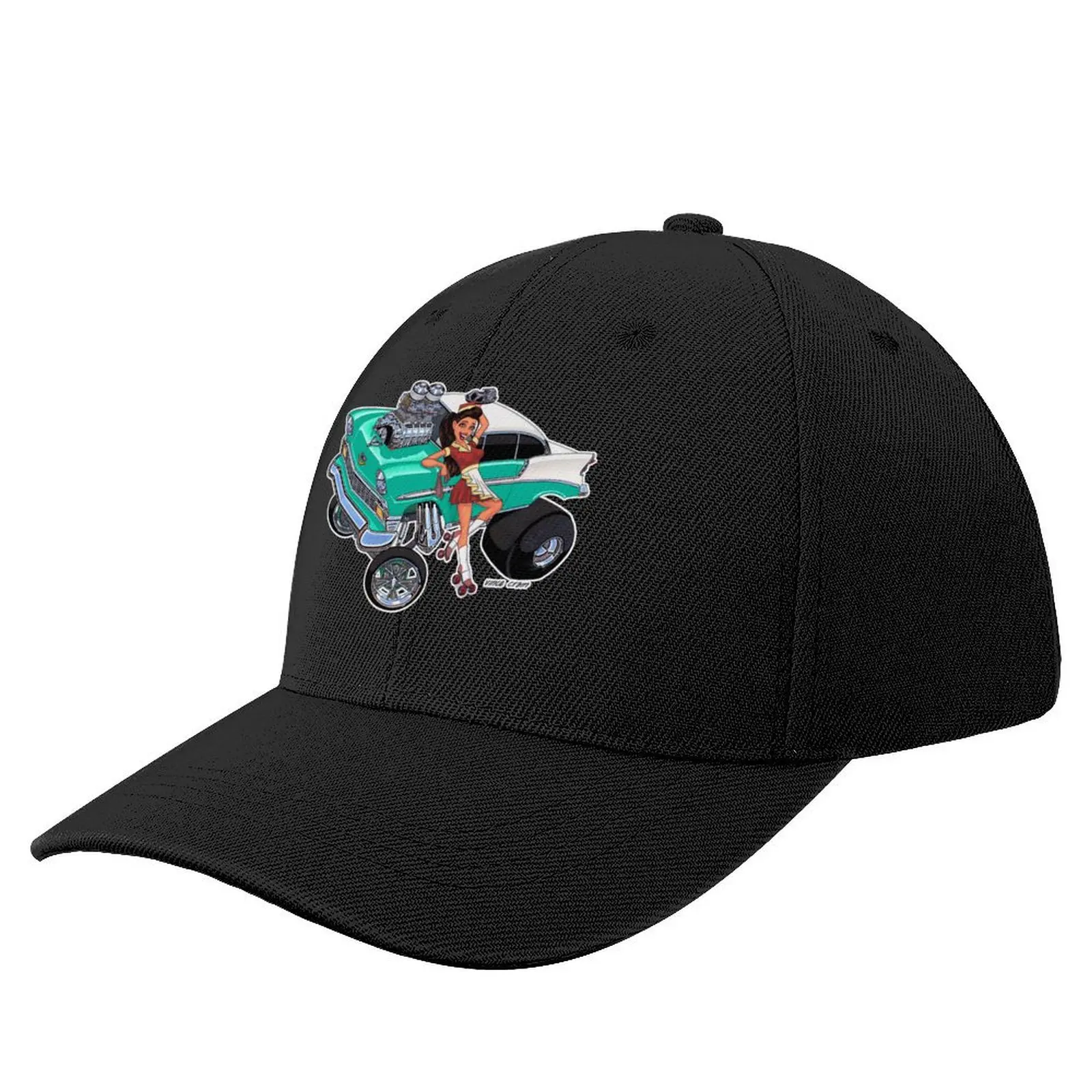 

Vince Crain High Octane aqua 1956 Gasser Old School Baseball Cap birthday beach hat Hat Man For The Sun For Women Men's