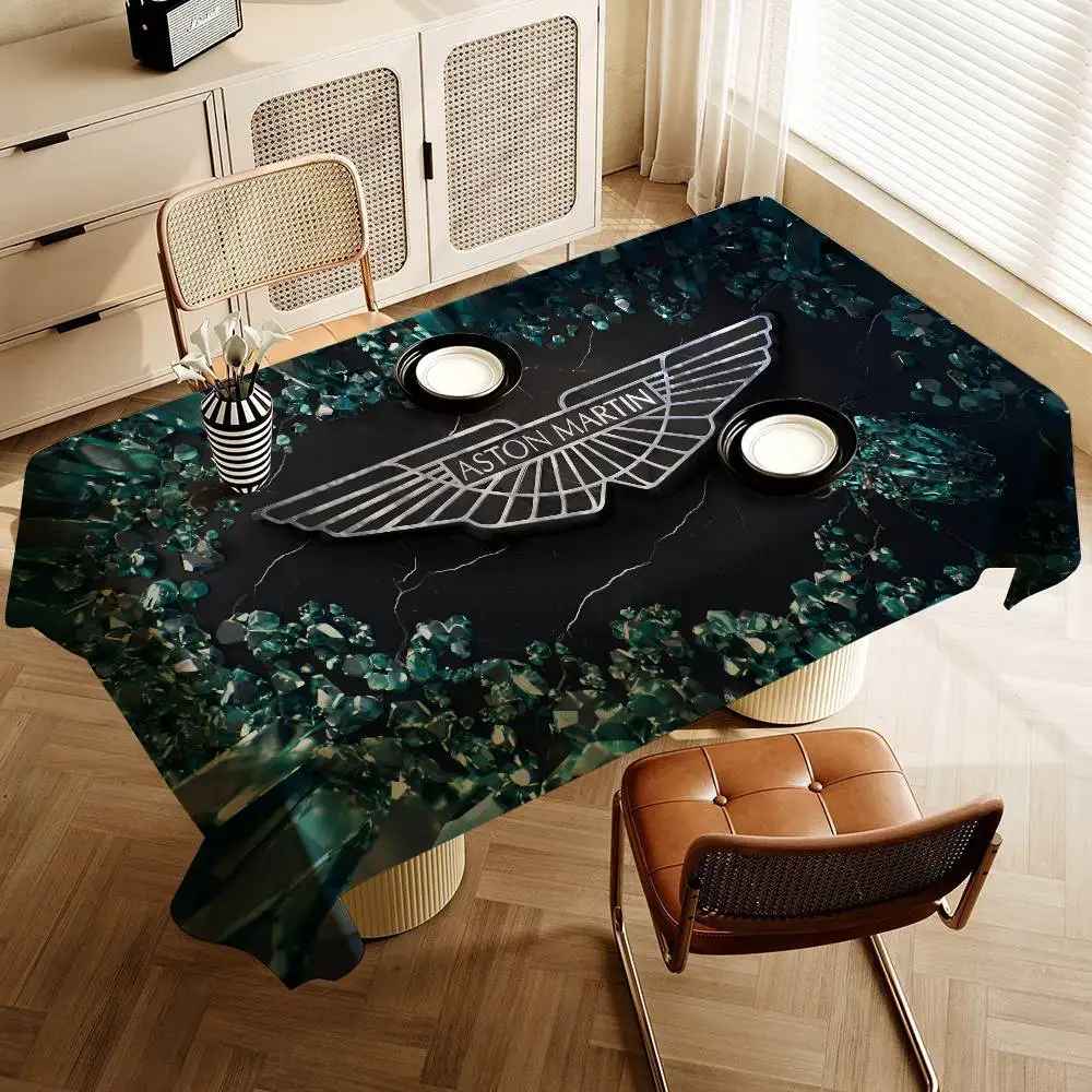 A-ASTON M-MARTINS Waterproof and Oil-proof Tablecloth Bedside Table Dustproof Decorative Cloth Living Coffee Tablecloth