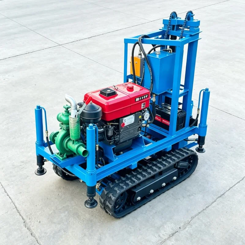 Customized New Pneumatic Crawler DTH Drill Rig, 22HP High-power Drilling Machine, EU Certified Rock Drilling Machine