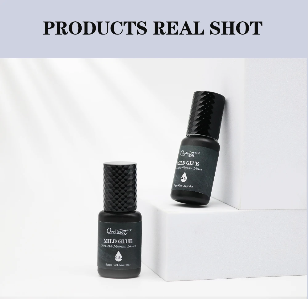 Qeelasee Wimpernkleber, 0,5 s, schnell trocknend, professioneller Wimpernverlängerungskleber, wasserfest, mild, langlebig, Make-up-Werkzeug, Wimpernkleber – Detail 17