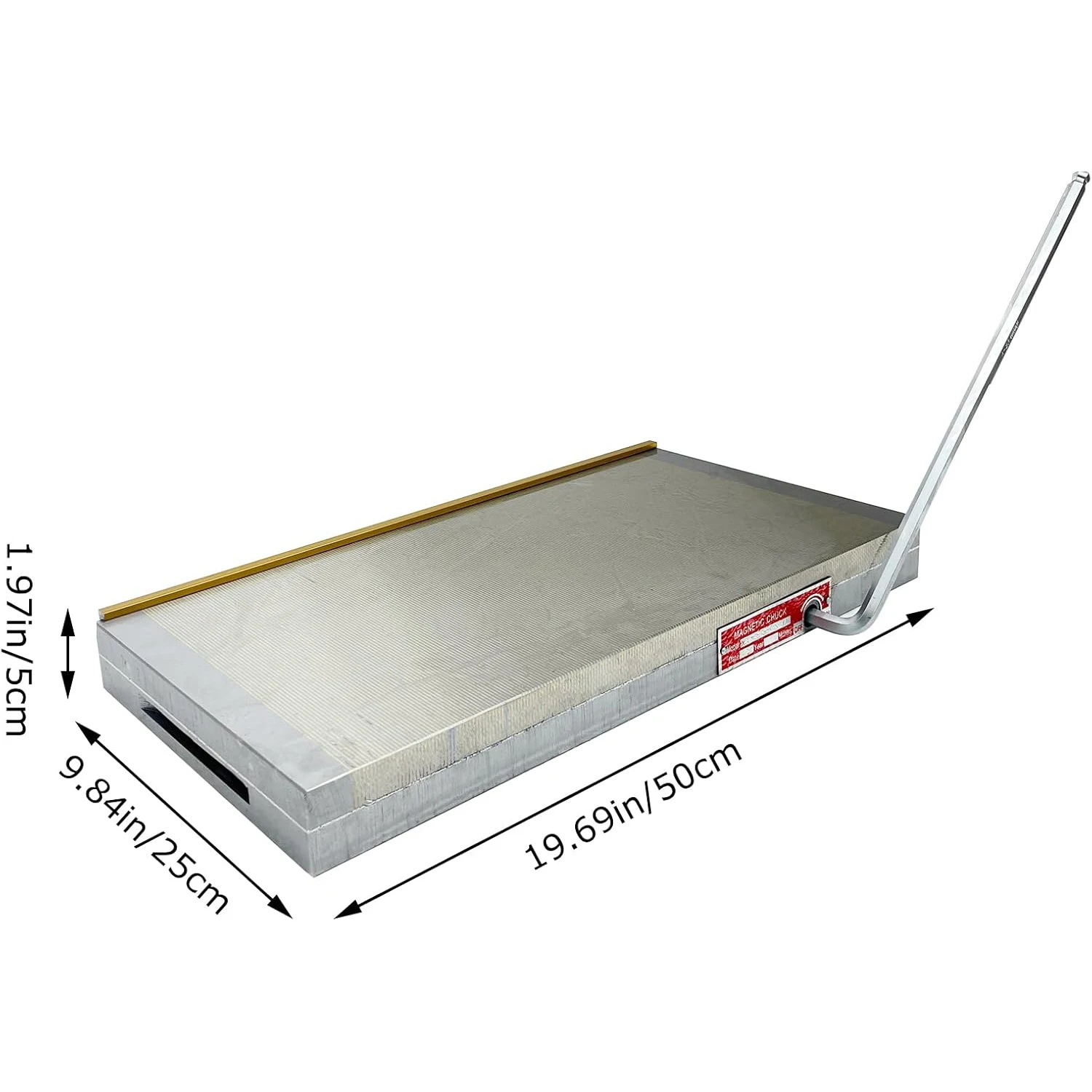 10x20 Inch Magnetic Chuck Fine Pole Permanent Magnetic Chuck Powerful Rectangular Chuck for Grinding Machine Lathe Magnets