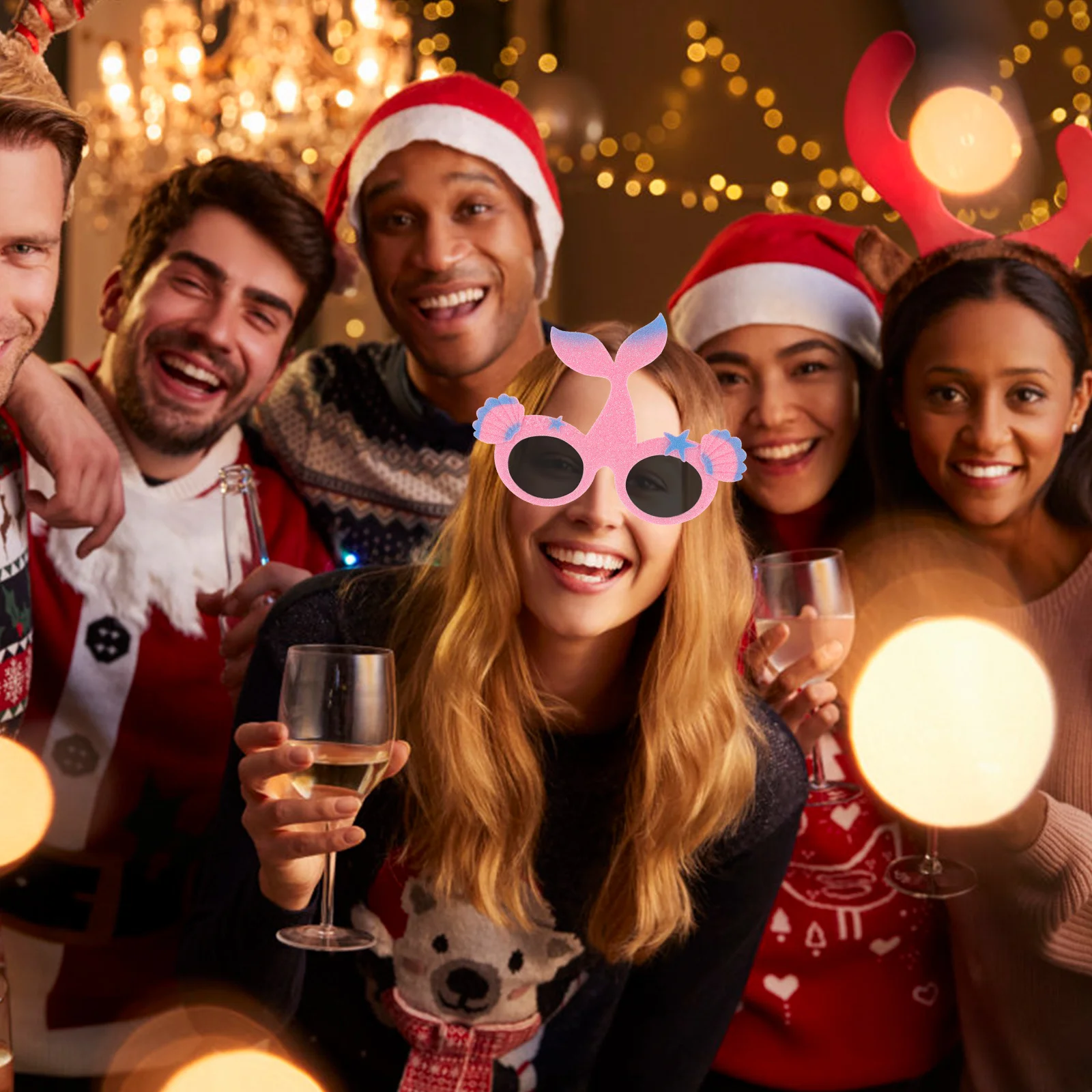 แว่นตาธีมมหาสมุทร แว่นตาปาร์ตี้นางเงือก แว่นตาสำหรับงานวันเกิด งานแต่งงาน งานแฟนซี ถ่ายรูป ของตกแต่งสไตล์ฮาวาย แว่นตาตลก