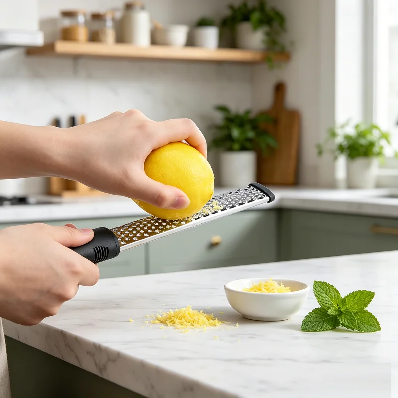 Ralador Manual de Aço Inoxidável para Uso Doméstico, Descascador com Lâmina Afiada, Cortador de Limão, Queijo e Vegetais, Ferramentas de Cozinha