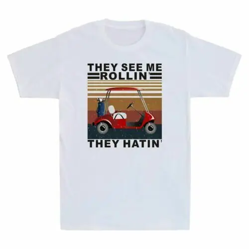 They See Me Rollin’They Hatin’ Vintage Retro Men's Short Sleeve Shirt Adult Tee