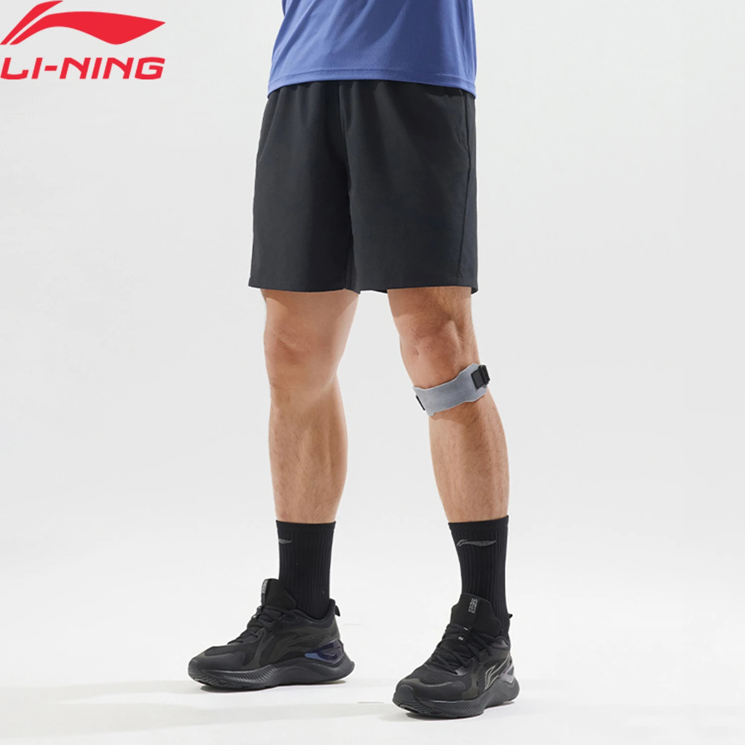 Li-Ning Men's Training Shorts AT DRY FREEZE 87.3%Polyamide 12.7%Elastane Regular Fit Breathable LiNing Sports Bottoms AKSV121