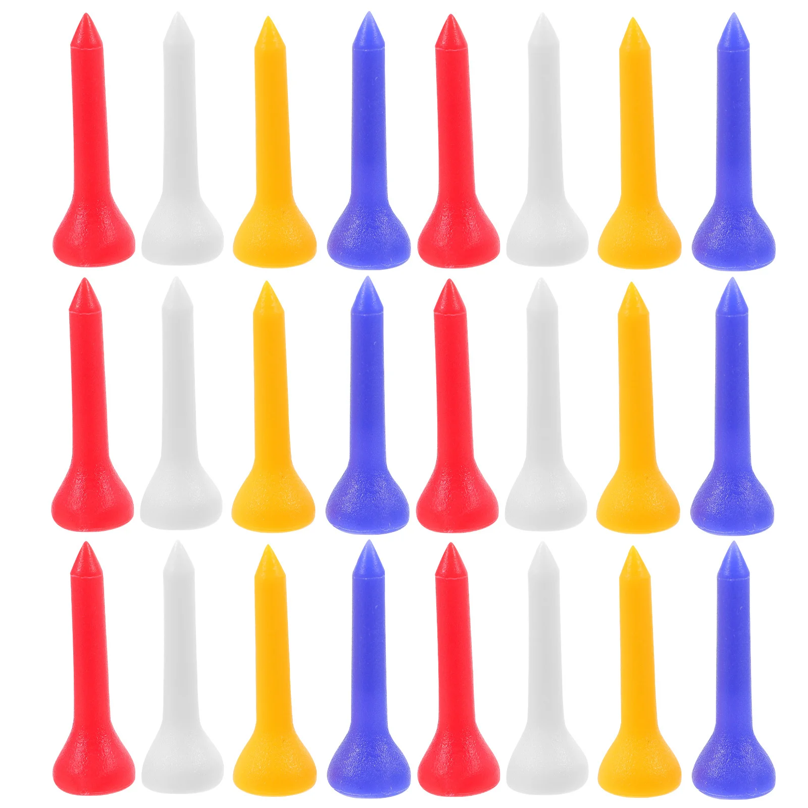 

100pcs Golf Tees 3.5Mm Mixed Color Durable Unbreakable Lightweight Plastic Tees Bulk For Outdoor Sports Fields Ergonomic Design