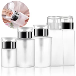 60/150/180/250ML Nail Bottle Empty Press Pump Dispenser Plastic Portable Liquid Polish Remover Cleaner Makeup Manicure Tools