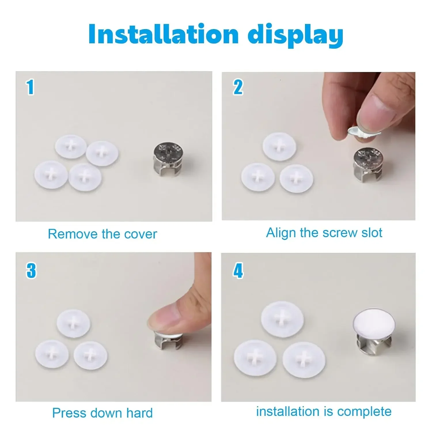 Screw Cap Covers Plastic for Phillips Screws Head Waterproof Screw Covers Nuts Flat head Phillips Decorative Cover Hardware 12mm