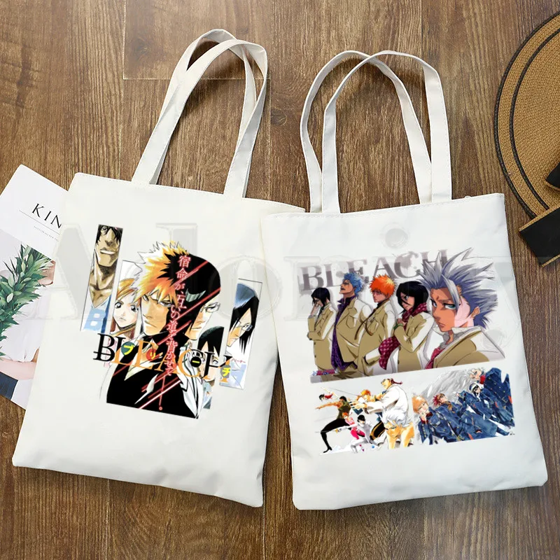 Bleekmiddel Anime Kurosaki Ichigo Zaraki Kenpachi Handtassen Schoudertassen Casual Winkelen Meisjes Handtas Vrouwen Elegante Canvas Tas