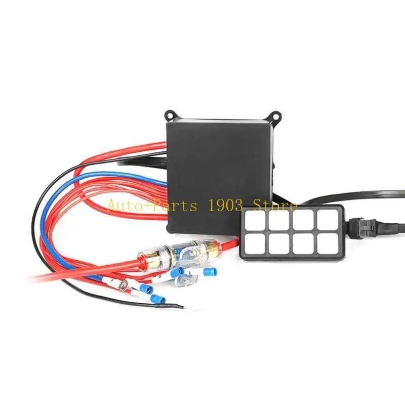 

E21C Car 8 Gang Switch Panel 12V/24V Universal with Automatic Dimmable On-Off Toggle Switch Panel Electronic RelaysSystem