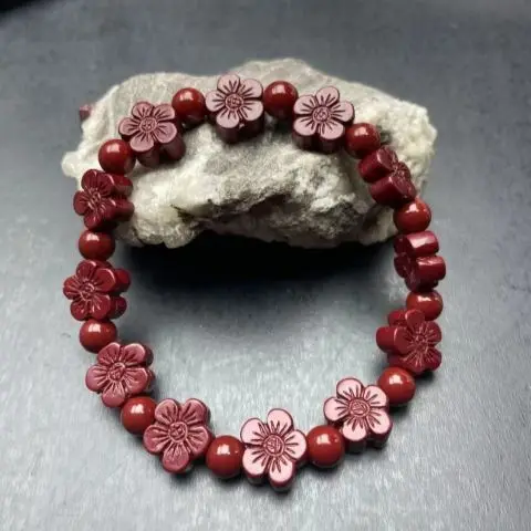 

Cinnabar Bracelet High Content Purple Gold Sand Plum Blossom Bracelet
