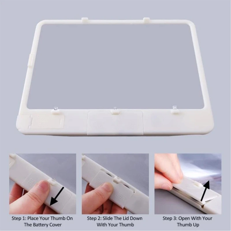 3x Glass Magnifier Reading Light For Enjoy Embroidery Knitting Sewing B03D