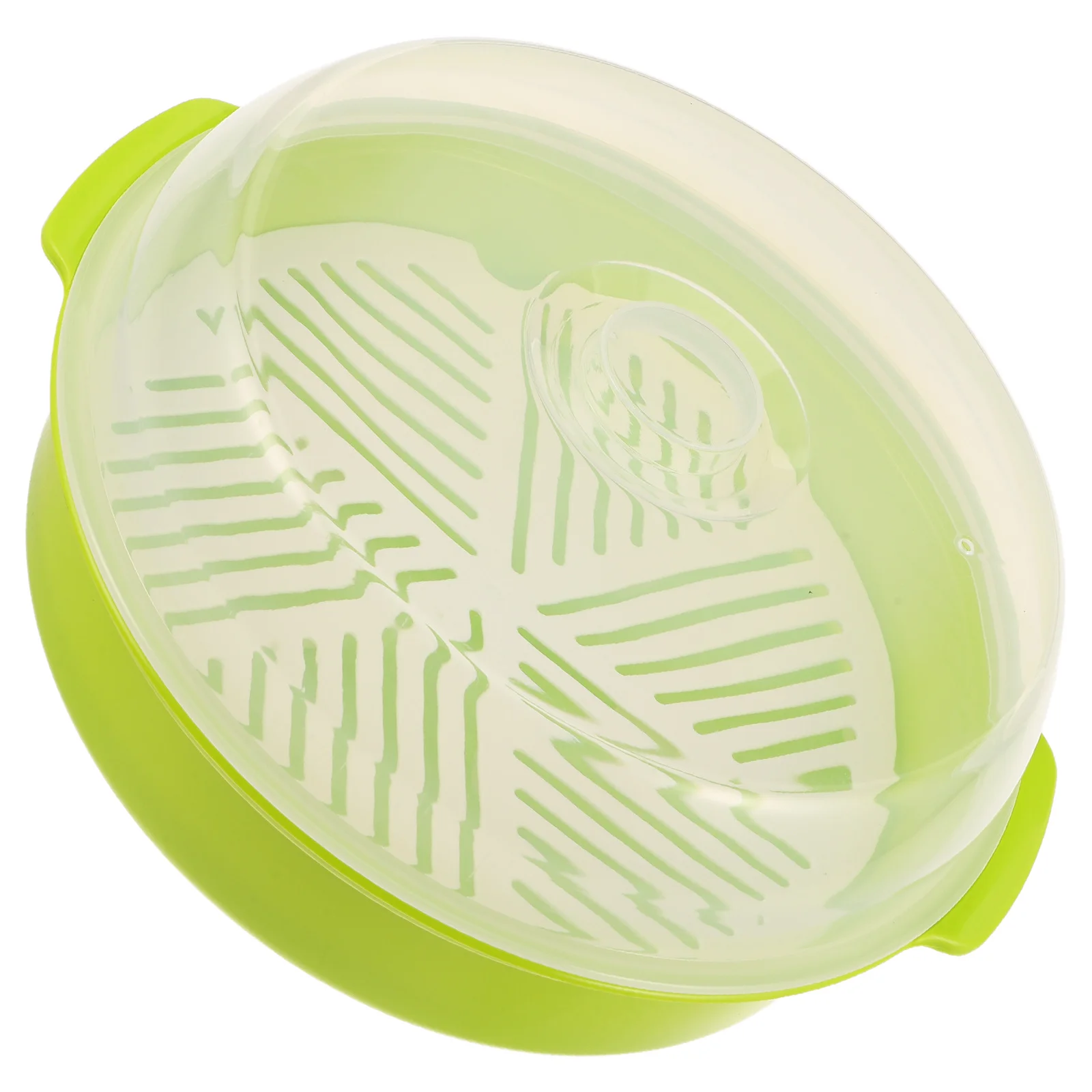 

Microwave Steamer Basket For Vegetables Rice Heat Resistant Pp Steam Cooker Lid Locks Juices Nutrients Compact Veggie