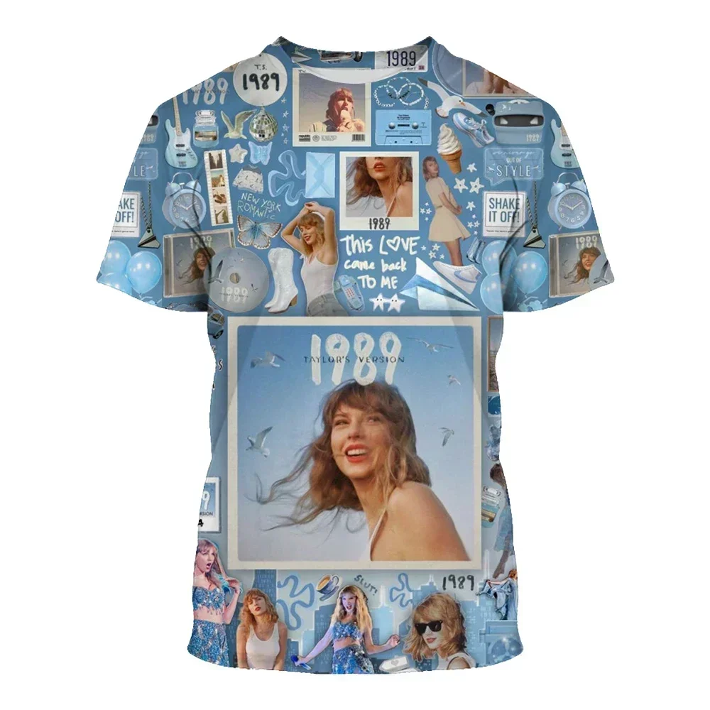 

boy girl 3D Printed T-Shirt Breathable Refreshing men Short Sleeve Top American Fashion Brand Taylor Swift TS Vintage Y2K Top