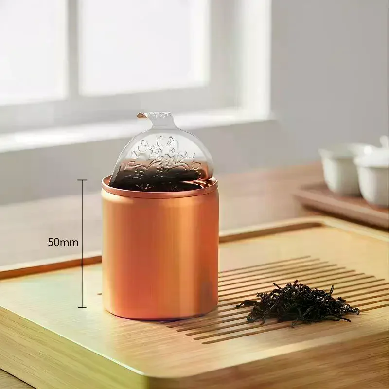 Tea Tin Can 1pc Compact Sealed Jar for Spices Tea Storage Portable Mini Container for Household Travel