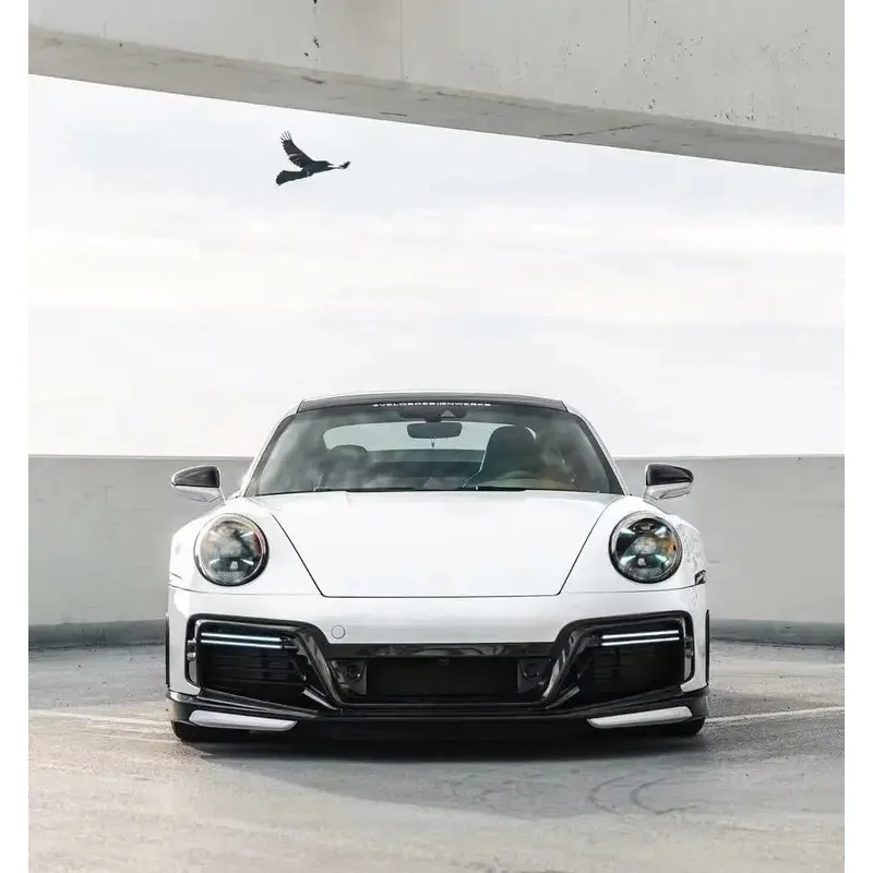 Kit de carrosserie en Fiber de carbone sèche pour 911 911.1 992.1 992.2 Upgr pour TE-CHART GT Kit de carrosserie de pare-chocs de voiture Kit de carrosserie large