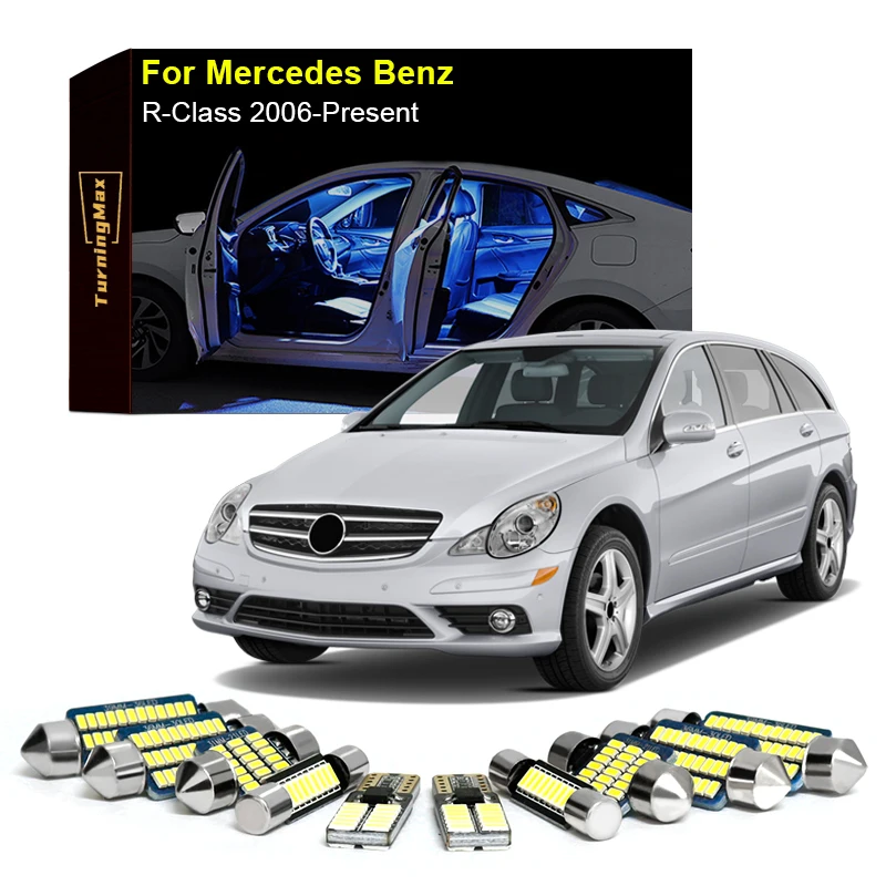 Canbus Interior Lighting LED Bulbs Kit For Mercedes Benz R-Class 2006-Now Dome Trunk Reading Lights Indoor Lamps Car Accessories