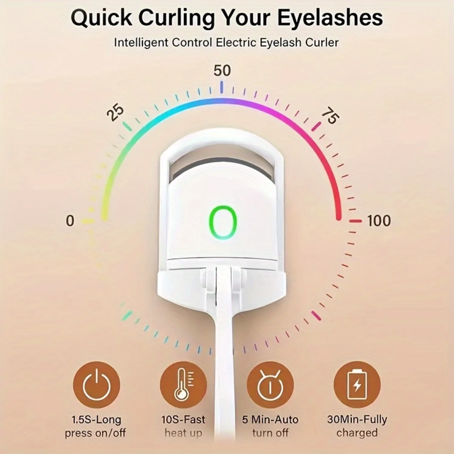 1pc Effortless ABS Eyelash Curler - Modern Design for Perfectly Curled Lashes,  Use, Long-Lasting, Easy-to-Use Makeup Tool