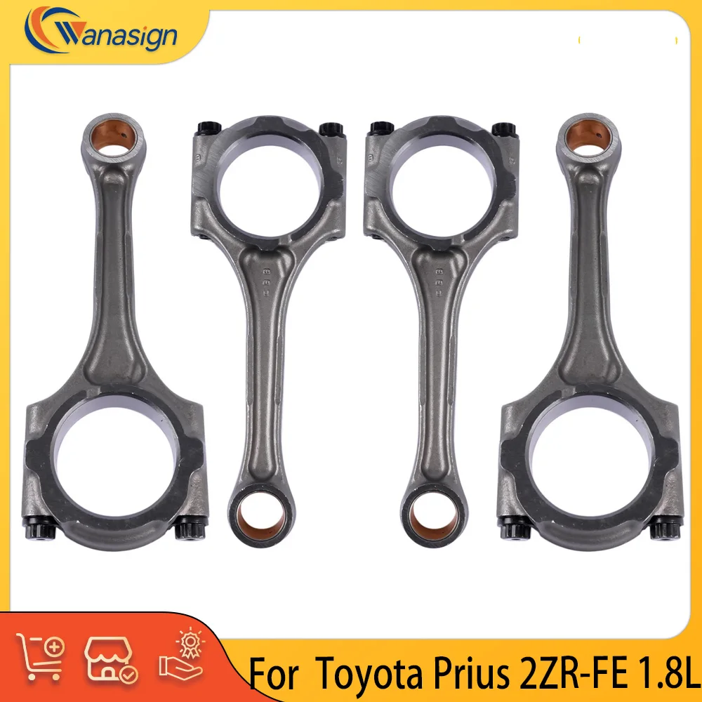 Engine Parts Connecting Rod Set Fit 1.8 L L4 Gas For Lexus CT200h Toyota Corolla Prius 2ZRFXE 1320139185