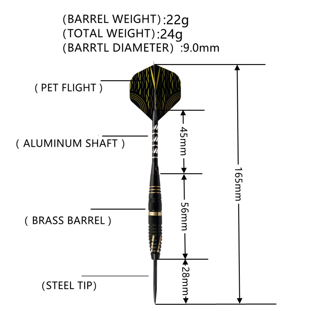 

3 шт./компл., легкие дротики с игольчатым наконечником, портативные многоцелевые валы для полетов в дартс с футляром для хранения для развлекательных игр