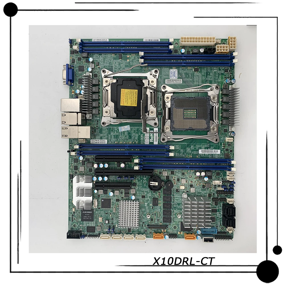 X10DRL-CT Voor Supermicro Twee-weg Server Atx Moederbord 2011 Intel C612 Xeon E5-2600 V3/V4 Familie DDR4 100% getest Snelle Schip