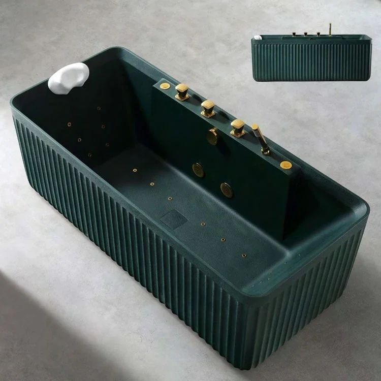 #Rock Texture Bathtub, 1-Piece Molding, Freestanding Adult Massage Tub, Home Use, Relaxing Spa Experience