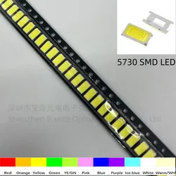 5730 0.5W SMD LED Red Yellow Green White Blue Pink 5630 Light Emitting Diode 100pcs/Lot