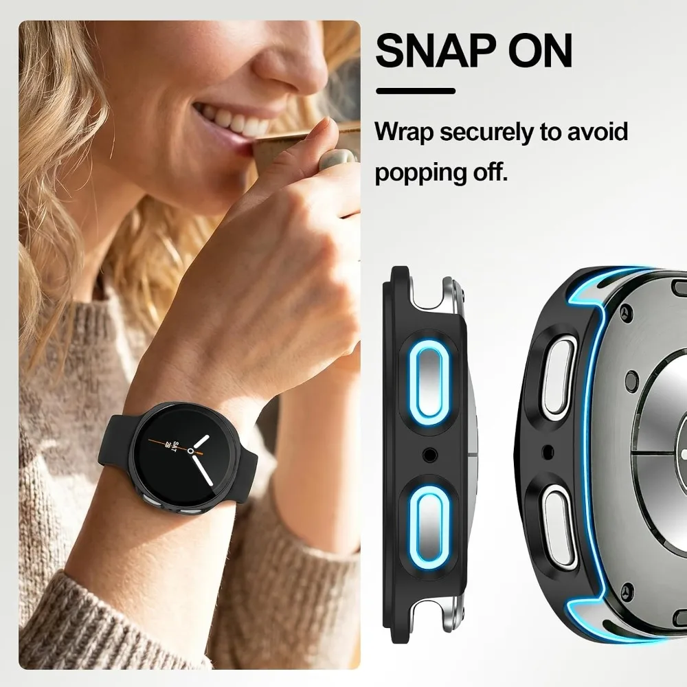Gehärtetes Glas + Abdeckung für Samsung Galaxy Watch 9 8 40 mm 44 mm Displayschutzfolie, kratzfeste Stoßstange für Galaxy Watch 8 9 – Detail 4