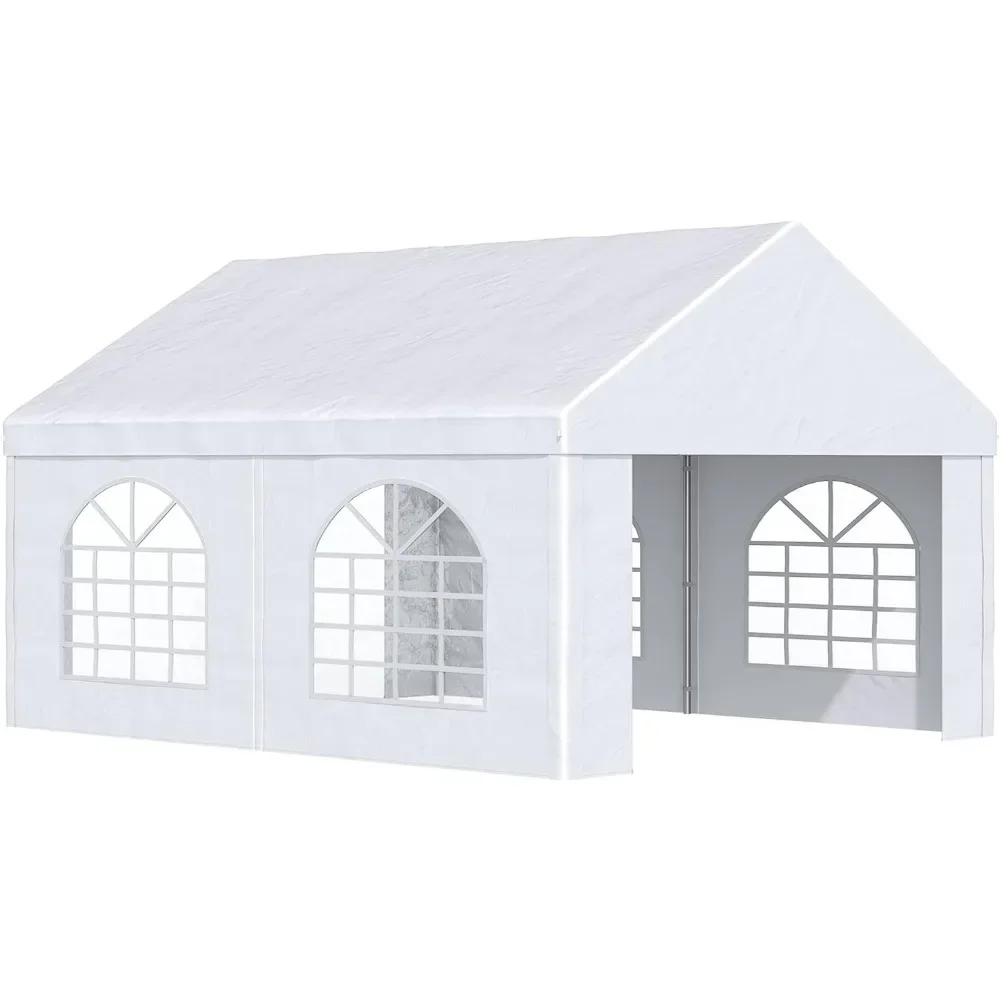 

Heavy Duty 13' x 16.5' Party Tent & Carport with Removable Sidewalls and Double Doors, Large Canopy Tent, Sun Shade Shelter