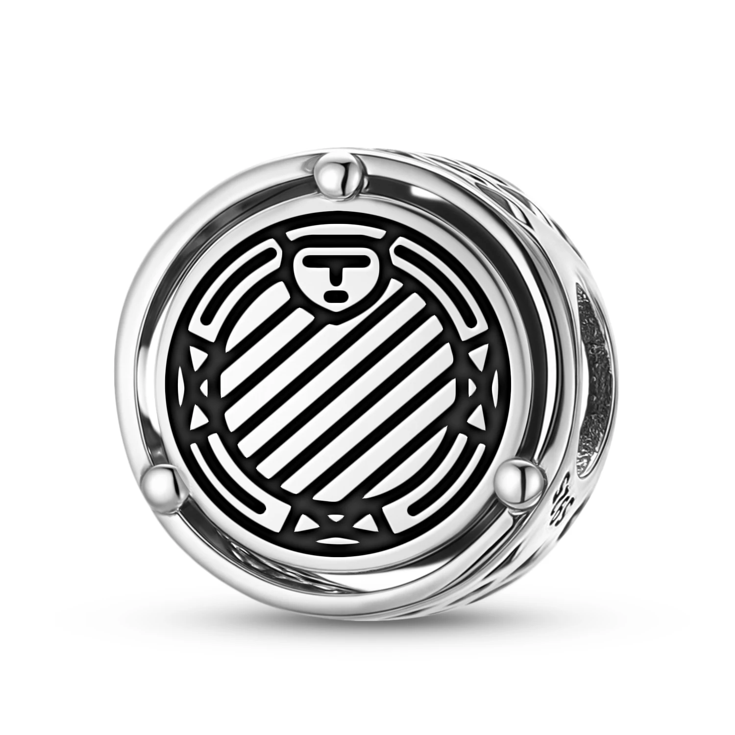 

Шарм из стерлингового серебра 925 пробы «Центральная Америка» в виде доски для гадания Ифа, подходит для оригинального браслета, аксессуары для самостоятельного изготовления украшений, семейный бусинный элемент