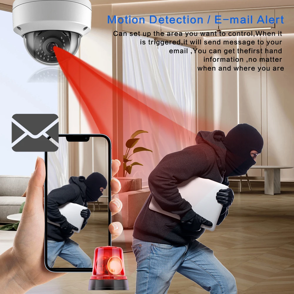 5MP POE IP Metal Camera Infrared Night Vision Motion Detection Monitoring Security Video Outdoor Waterproofing Equipment Warrant