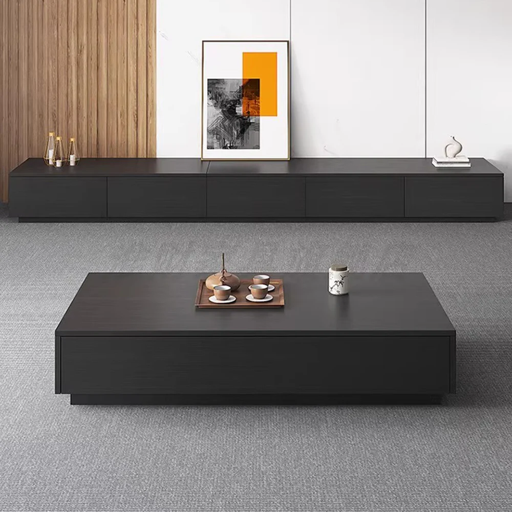 Factory Direct 2026 Black Vertical Tv Stand Floor Mount Minimalist Tv Stand Cabinet Media Console Muebles Para El Hogar