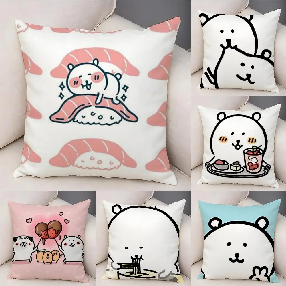 Japan Cute J-Joke B-Bear Cushion Cover Plush Decorative Pillow Case With Hidden Zipper Fashion Room Decor For Home