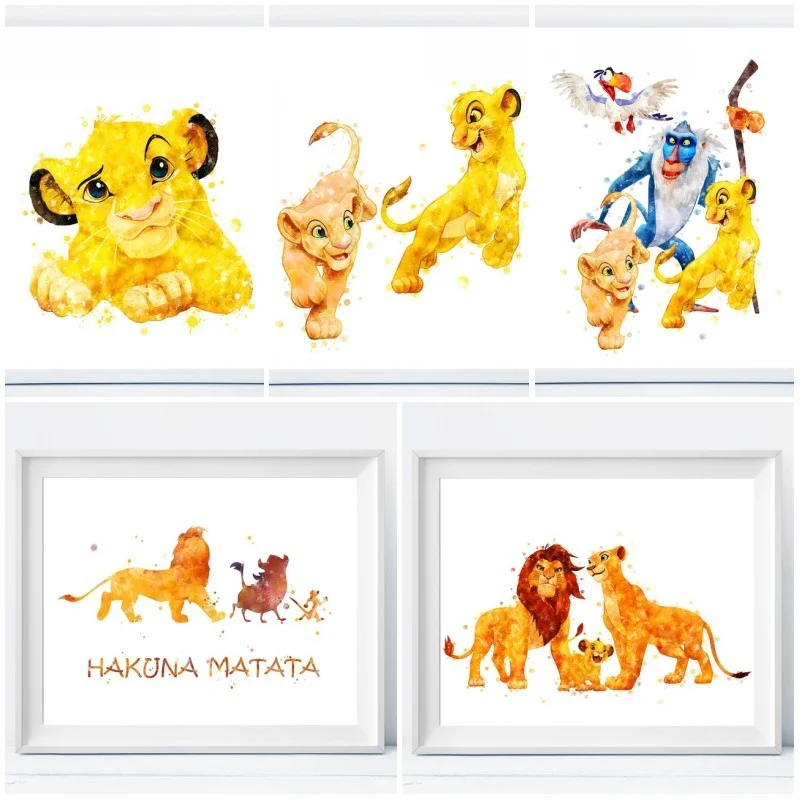 Disney-漫画のライオンキングのダイヤモンドの絵,丸い/正方形のドリルキット,刺square,モザイク,ラインストーン,家の装飾用