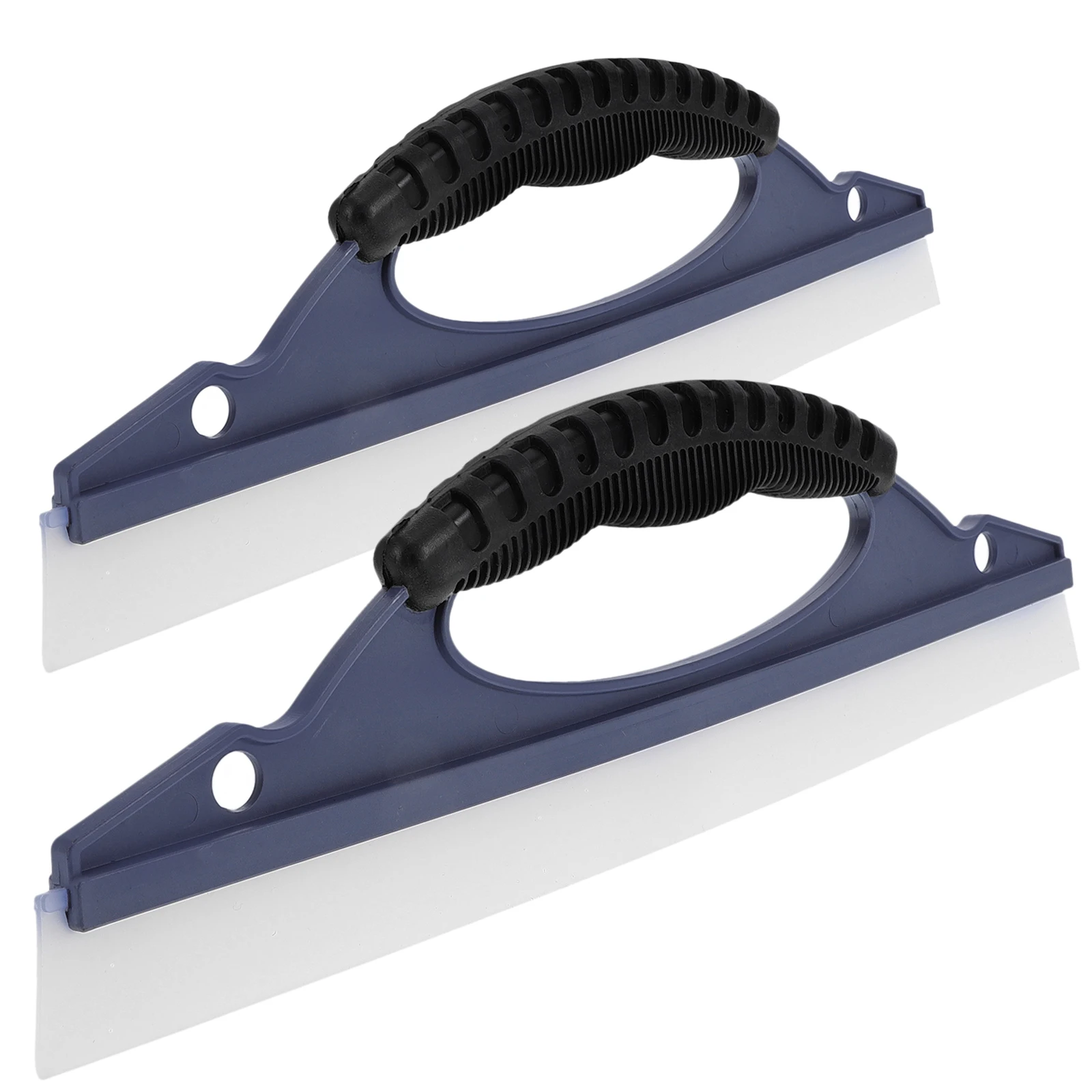 

2pcs Silicone Wiper Car Window Squeegee Glass Cleaner Auto Drying Blue Handle Automotive Cleaning Supplies Winter Snow