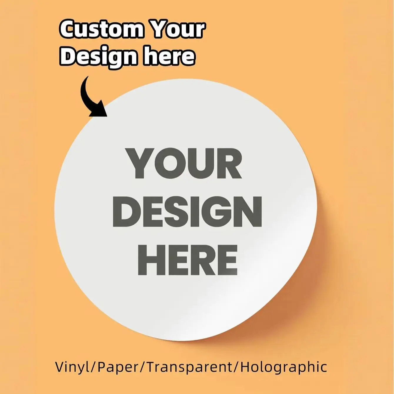 1-100PCS Personalized Custom Round Waterproof Stickers for Home Decor, Wall Labels, Storage Organization, Household Decoration
