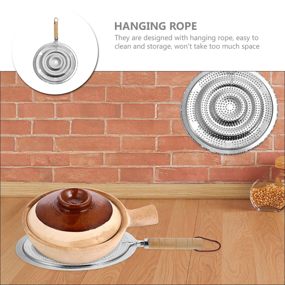 Wood Handle Insulation Pads Pot Mat Table Mat Placemat Kitchen Dining Cookware Parts Stove Ring Plate Induction Diffuser Glass