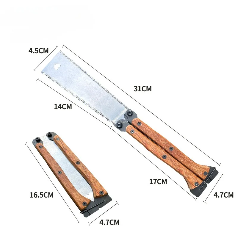 Japanese Woodworking Saw, Woodworking Tools with Double Edges Can Achieve Smooth and Accurate Cutting Foldable Practical Saw