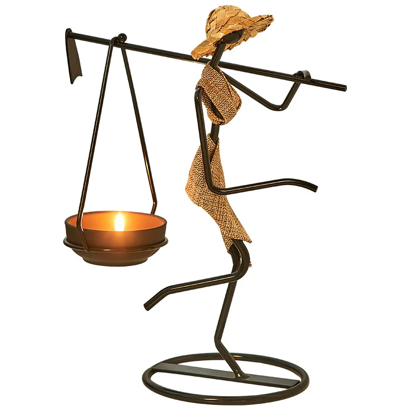 Girl Candlestick Iron Ornament Living room bedroom dining room candlelight dinner decoration home accessories