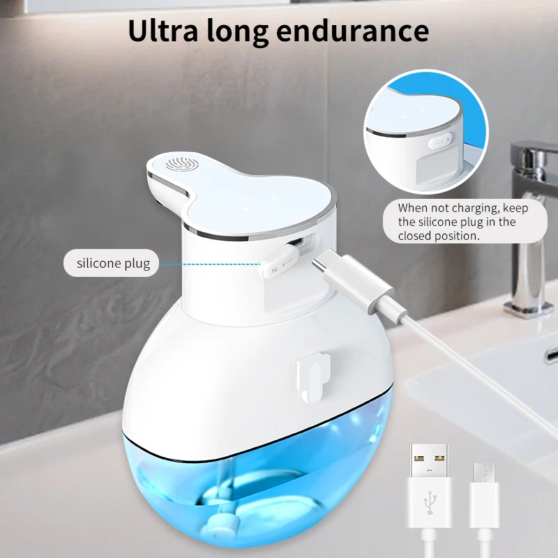 STLF 400ml ABS Plastic Touchless Visual Smart Sensor Soap Dispensers Wall-mounted Kitchen Bathroom Foam Dispenser Hotel Use