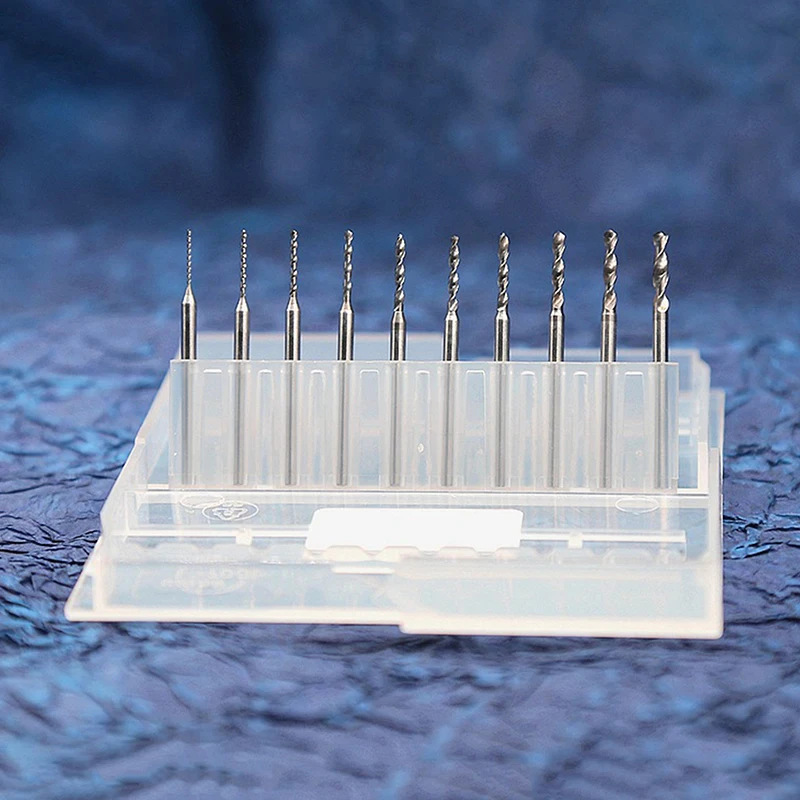 Broca helicoidal de acero de tungsteno, 10 piezas, 2,35 vástago, ámbar, cuentas de Buda, aguja de escariar, máquina de dientes, taladro de Metal para carpintería