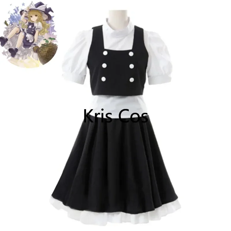 MC6Animal Game Touhou Project Kirisame Marisa Cosplay costume Kirisame Magic Shop Wig Maid Attire Woman Sexy Kawaii Halloween @
