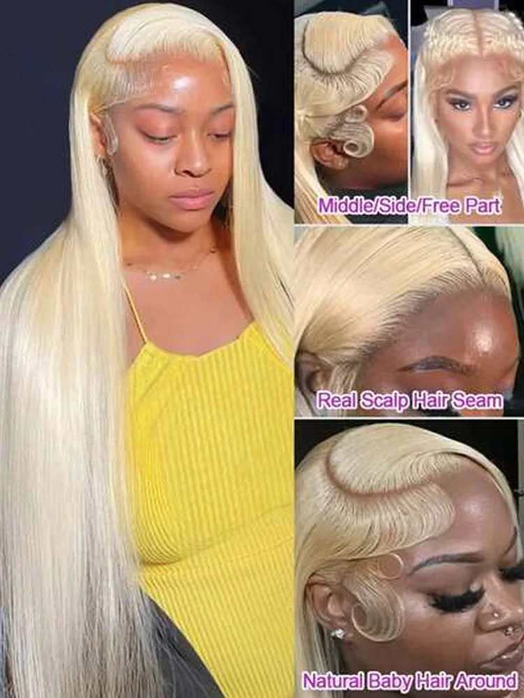 613 Hd Lace Frontal Wig 13x4 13x6 360 Honey Blonde Colored Straight Lace Front Human Hair Wigs Original Brazilian Wigs For Women image 2