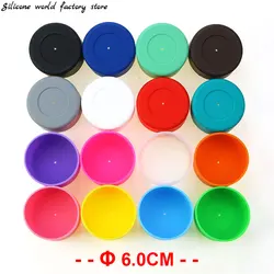 17 Kleuren 6.0Cm Siliconen Anti Slip Cup Bottom Cover 60Mm Warmte Isolatie Bottom Cover Fles Cover Cup Cover siliconen Basis