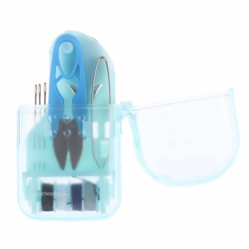 Portable Mini Travel Sewing Kit Home Sewing Thread Needle Embroidery Stitching Thimble Storage Box Handwork Tools DIY Craft