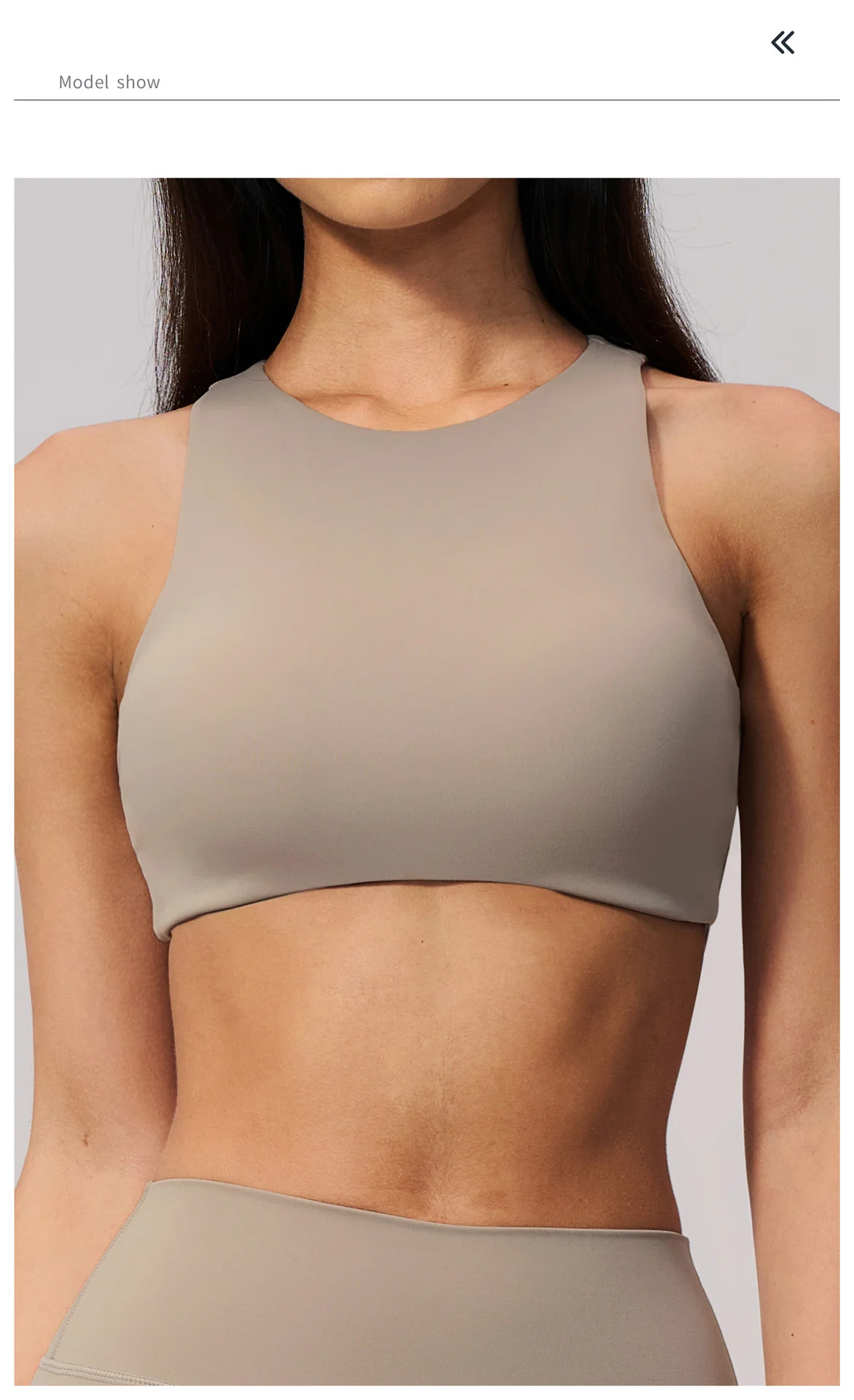 Damen Sport-BH mit Rückenausschnitt, Stoßdämpfend, Push-Up, Schnelltrocknend, Einfarbig, für Fitness, Laufen und Yoga – Detail 23