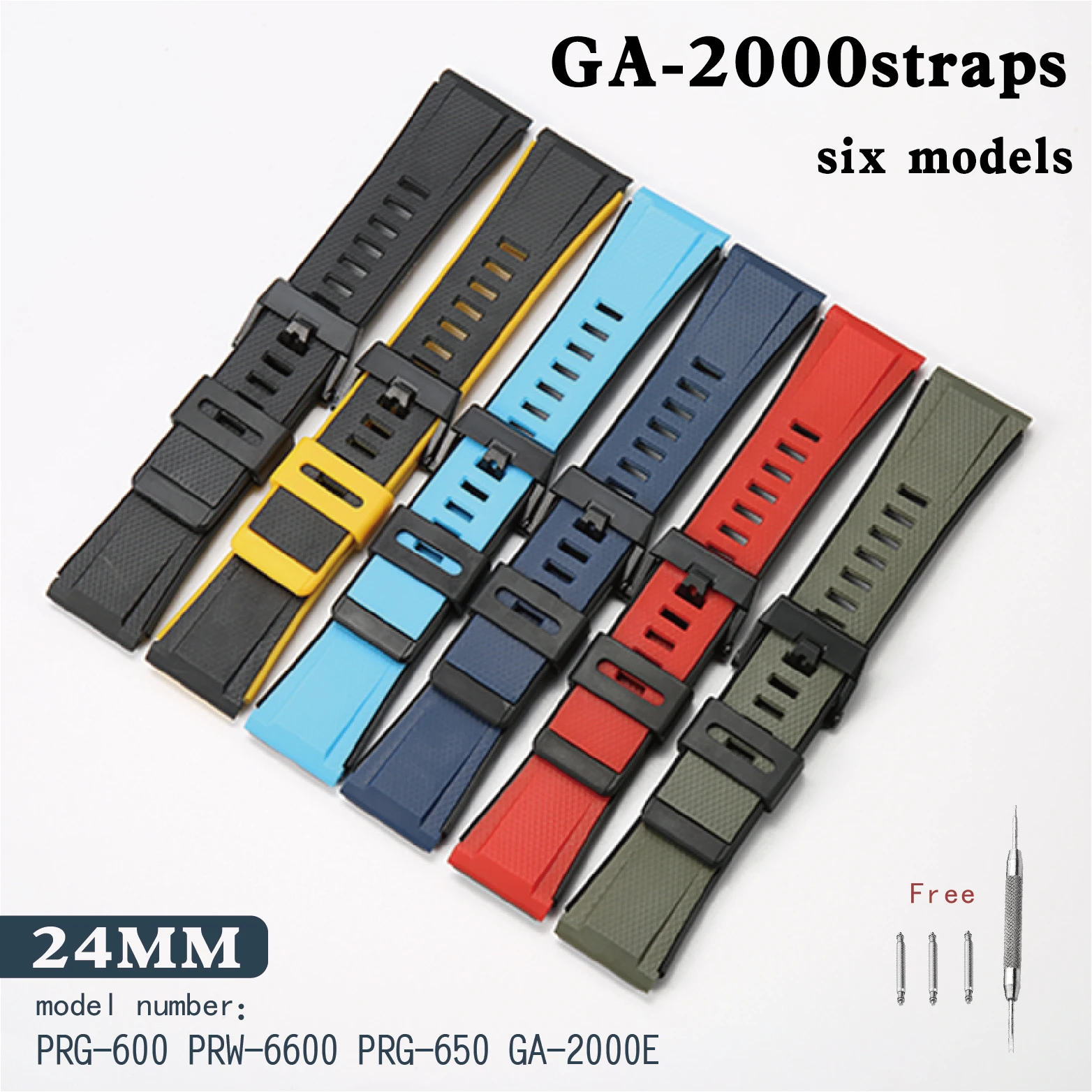 

Applicable GA2000 PRG-600 PRW-6600 PRG-650 resin band 24MM Tough Guy Style