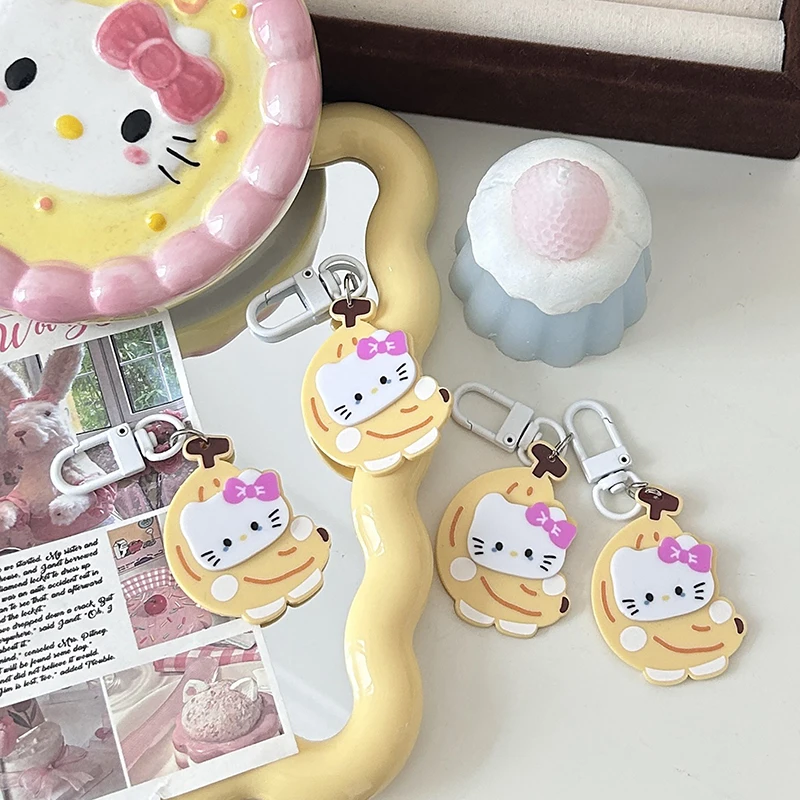 Cute Cartoon Fruit Banana Sanrio Hello Kitty Acrylic Pendant Keychain Backpack Decoration Car Pendant Jewelry Accessories Gifts