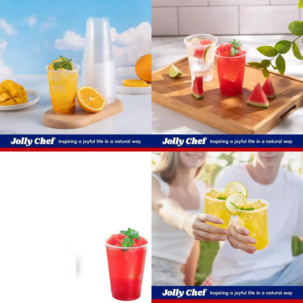 

120 Pack 9oz Clear Plastic Cups, Small Disposable Tumblers for Cold Drinks and Parties